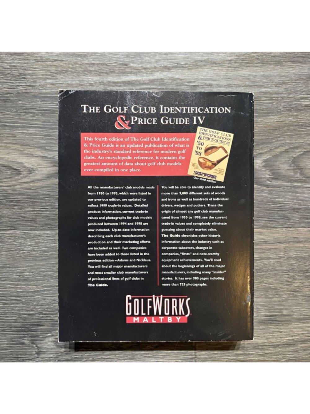 Golf Club Identification Price Guide IV 1950-1998 GolfWorks Maltby 4th Edition - Picture 2 of 7